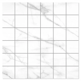 Marmor Mosaik Klinker Tholos Vit Blank-Polerad Rak 30x30 (5x5) cm